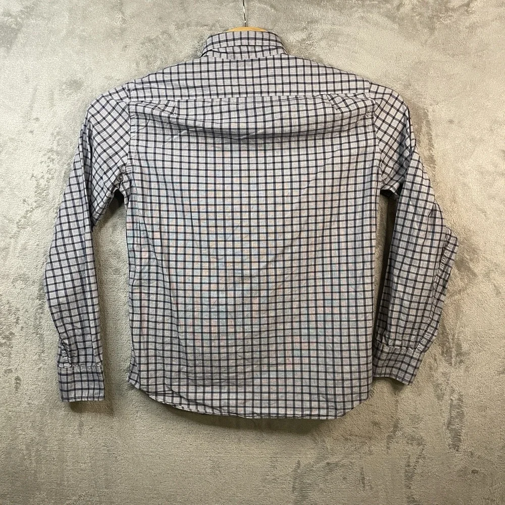 J. Crew‎ Men's M Slim Fit Long Sleeve Button Down Blue Plaid Shirt Style #F4560